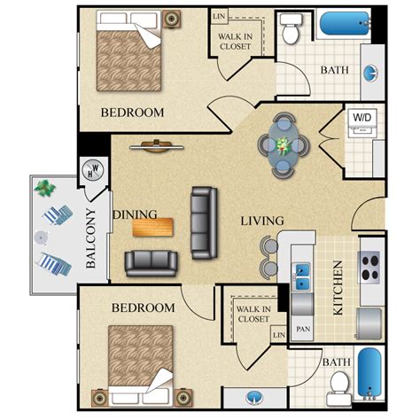 Floor Plan 600 Square Foot Apartment - floorplans.click