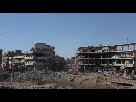 Drone footage of Mosul destruction - YouTube