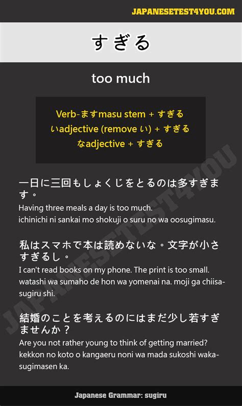 Japanese Grammar Chart