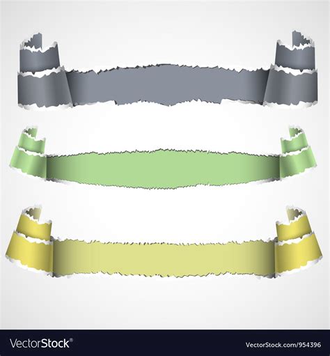 Three torn paper banners Royalty Free Vector Image