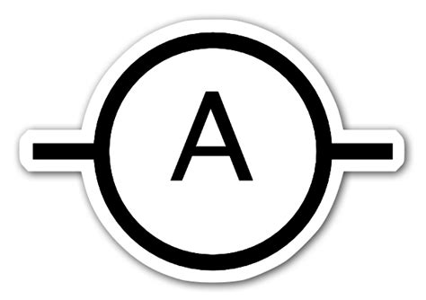 Köp IEC Ampere Symbol-klistermärke idag - StickerApp