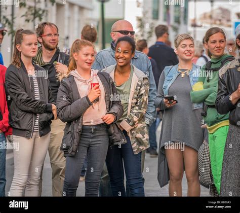 People, Summer Festival, Cultural Day, Reykjavik, Iceland Stock Photo ...