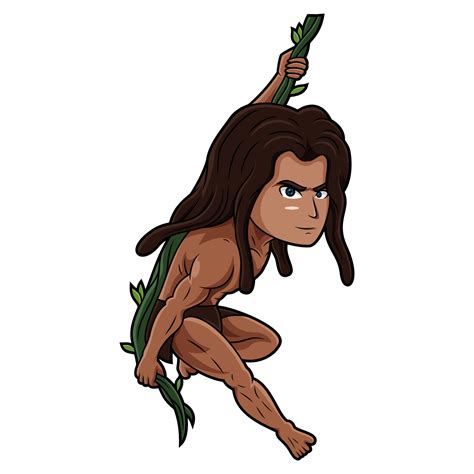 Tarzan chibi mascot logo design 12054113 Vector Art at Vecteezy