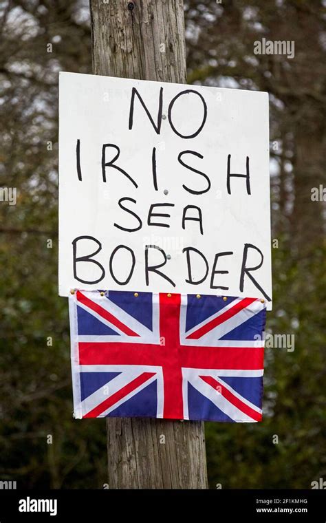 Irish sea border protest hi-res stock photography and images - Alamy