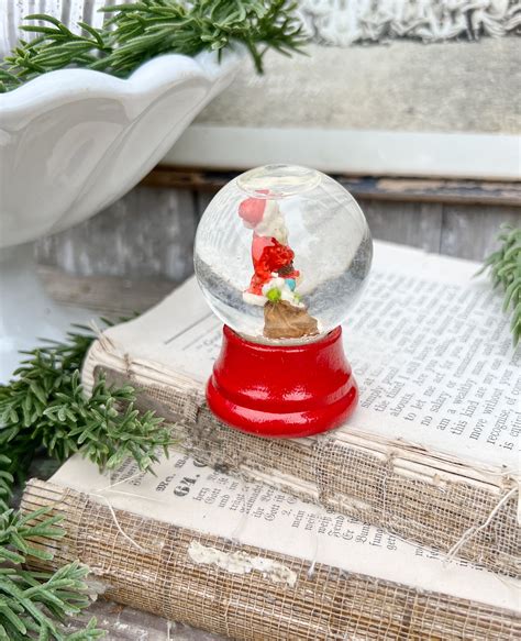 Vintage Christmas Snow Globe Santa with Presents Holiday Farmhouse ...