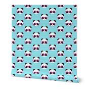 (small scale) pandas with pink glasses Wallpaper | Spoonflower