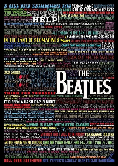 Pin by Patrícia Oliveira on Beatles | Beatles songs, Beatles lyrics ...