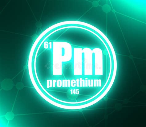 Promethium Chemical Element. Stock Illustration - Illustration of futuristic, flat: 145907727