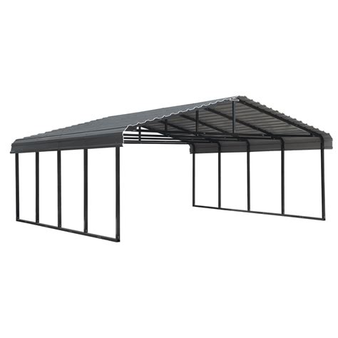 Arrow Galvanized Steel Metal Carport, 20x20, Charcoal - Walmart.com - Walmart.com