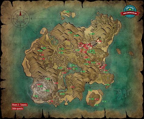 Map | Side Quests - Taranis - Risen 3: Titan Lords Game Guide ...