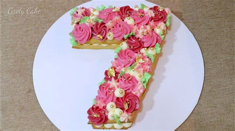 Number 7 Cookie Cake | Gaely Cake - YouTube