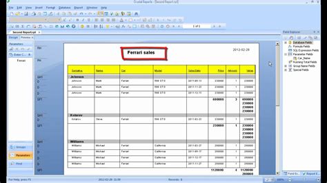 Crystal Reports Tutorial - Formulas and Parameters (Lesson 3) - YouTube