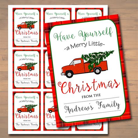 Red Truck Christmas Gift Tags | TidyLady Printables