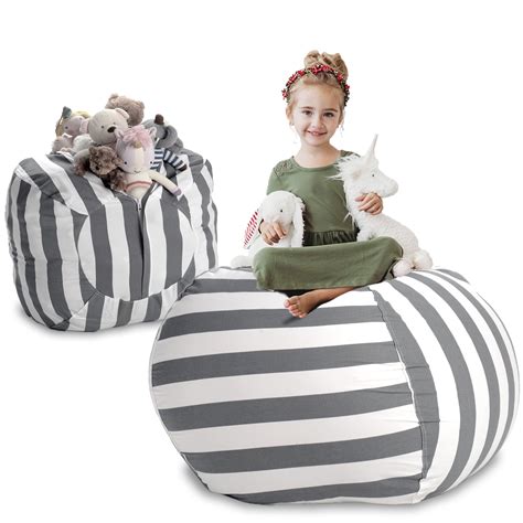 Creative QT Stuffed Animal Storage Bean Bag Chair - Extra Large Stuff ...