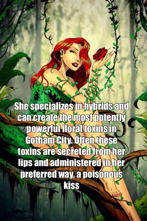 Poison ivy facts. D.C. Comics | Poison ivy dc comics, Dc poison ivy, Poison ivy quotes