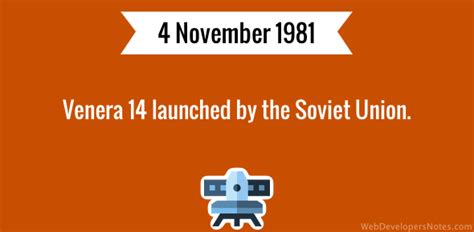 Venera 14 launched by the Soviet Union