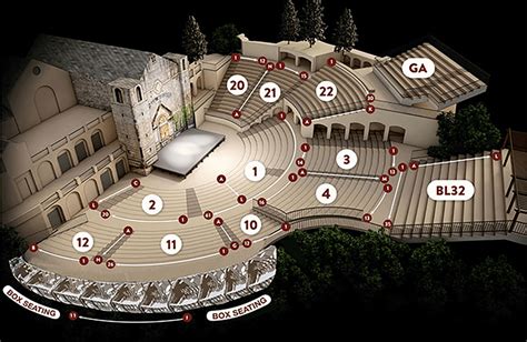 Mountain Winery Seat Map