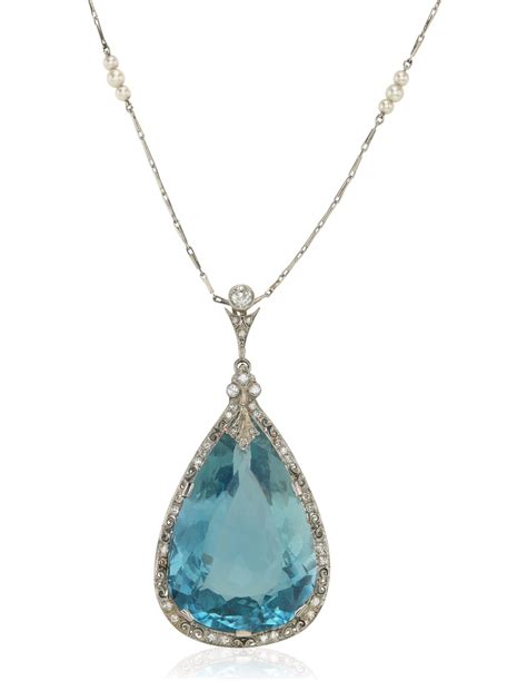 AQUAMARINE PENDANT NECKLACE, | Christie’s