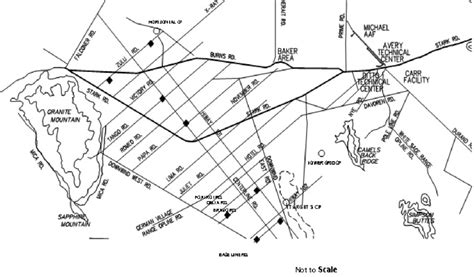 OLAD test site at Dugway Proving Ground showing the locations of ...