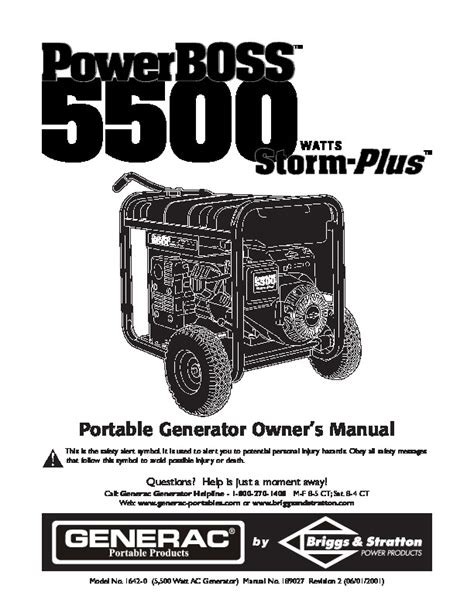 Generac 8000 Watt Generator Manual