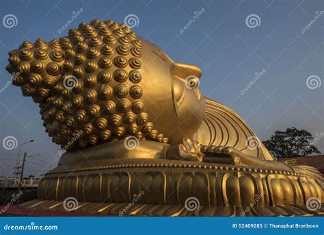 Sleeping Buddha Statue in Thailand Stock Image - Image of outdoors, places: 52409285