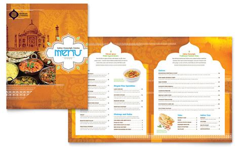 Indian Restaurant Menu, Flyer, Ads and Postcard Ideas | StockLayouts Blog