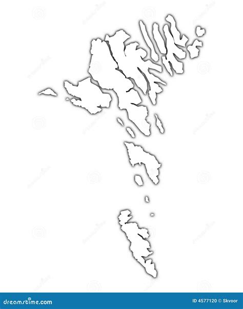 Faroe Islands Outline Map Stock Photo - Image: 4577120