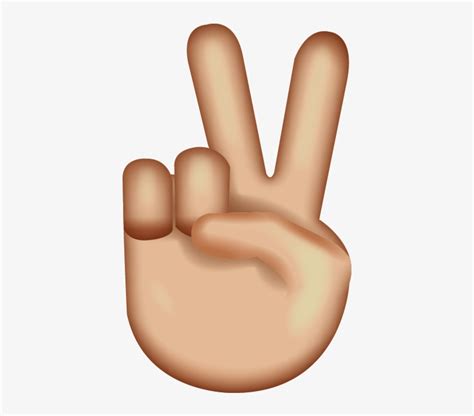 Download Victory Emoji Island - Emoji Peace Transparent PNG - 600x600 ...