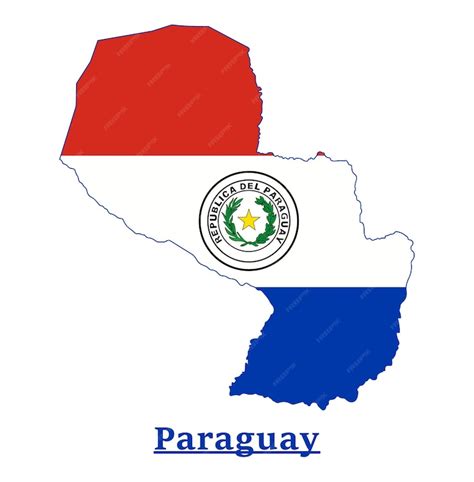 Premium Vector | Paraguay national flag map design, illustration of paraguay country flag inside ...