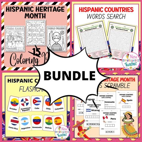 Hispanic Heritage Month Activities BUNDLE Hispanic Heritage Game BUNDLE ...