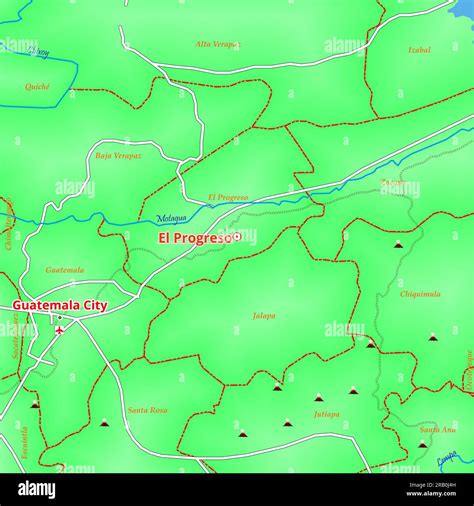Map of El Progreso City in Guatemala Stock Photo - Alamy