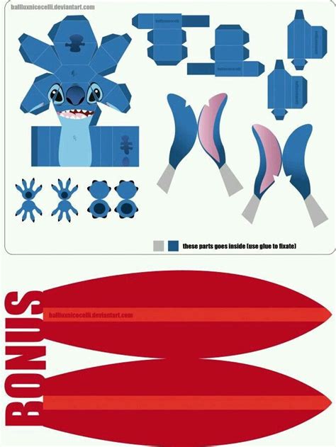 Pin by Pinner on DIY | Paper crafts, Lilo and stitch, Paper toys template