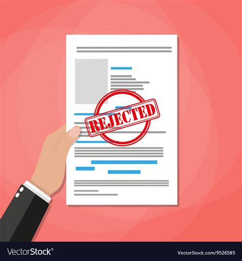 Hand holds rejected paper document Royalty Free Vector Image