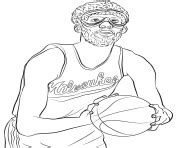 Coloriage klay thompson raptors toronto nba - JeColorie.com