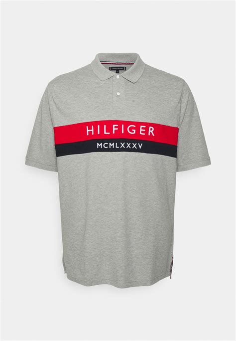 Tommy Hilfiger EMBRO LOGO - Polo shirt - light grey heather/light grey - Zalando.ie