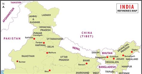 Petroleum Refineries In India Map | Ferry Map