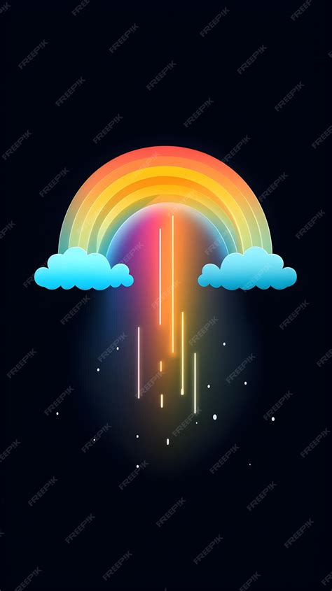 Premium AI Image | A rainbow and clouds in the sky