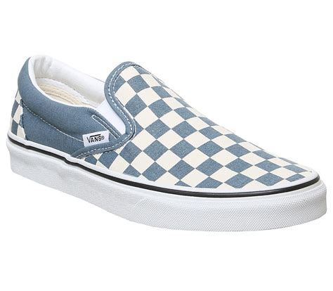 Vans Vans Classic Slip On Trainers Blue Mirage True White - Unisex Sports