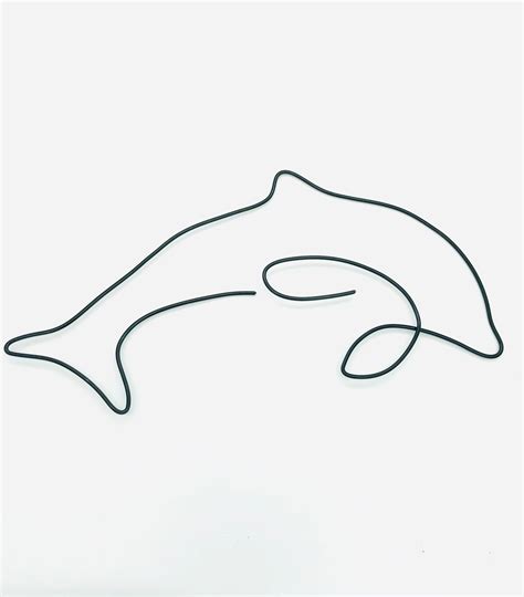 Wire Wall Art Dolphin, Dolphin Gift, Wire Art, Dolphin Art, Aluminium ...