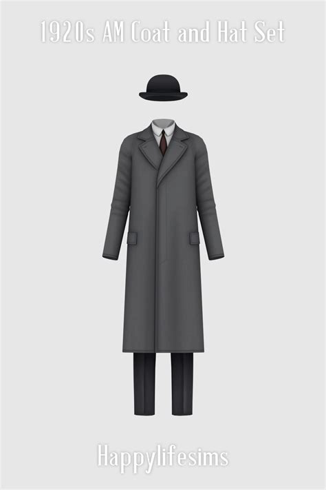 [Lonelyboy] TS4 1920s AM Coat and Hat Set | Sims 4 mods clothes, Sims 4 clothing, Sims 4 decades ...