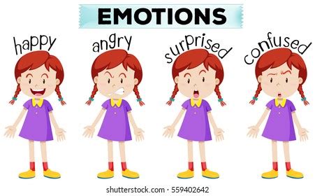 Different Emotion Girl Clipart: Over 2,053 Royalty-Free Licensable Stock Vectors & Vector Art ...