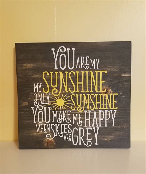 You Are My Sunshine My Only Sunshine Nursery Wall Decor | Etsy | Nursery signs, Sunshine ...