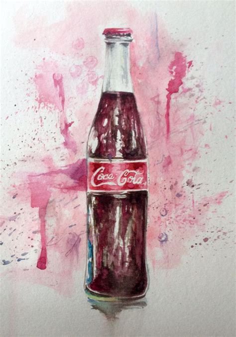 Coca Cola bottle watercolour Coca Cola, Vanilla Coke, Pictures To Paint ...