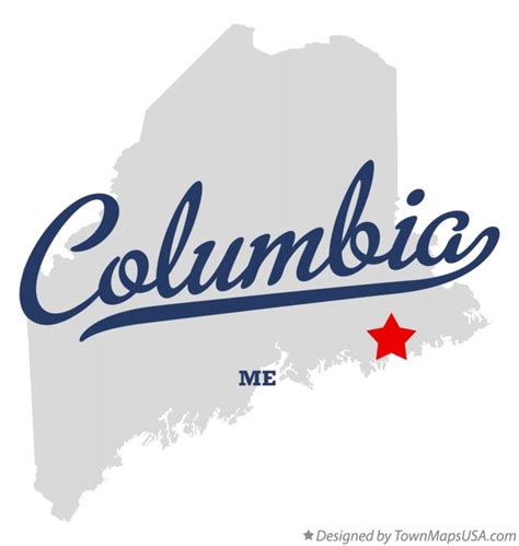 Map of Columbia, ME, Maine