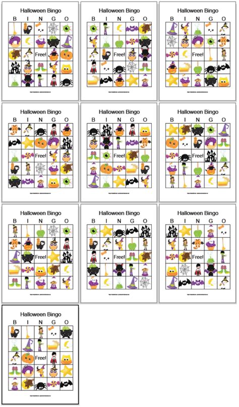 Printable Halloween Bingo Cards