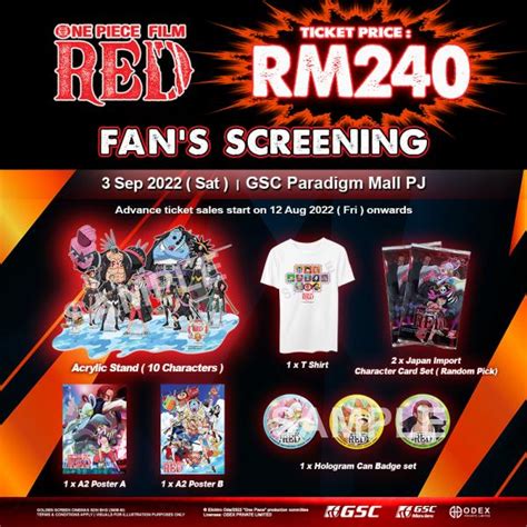 GSC Paradigm Mall PJ One Piece Film Red Fan Screening Promotion