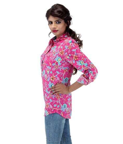 Buy Mysha Clothing Pink Rayon Shirts Online at Best Prices in India - Snapdeal