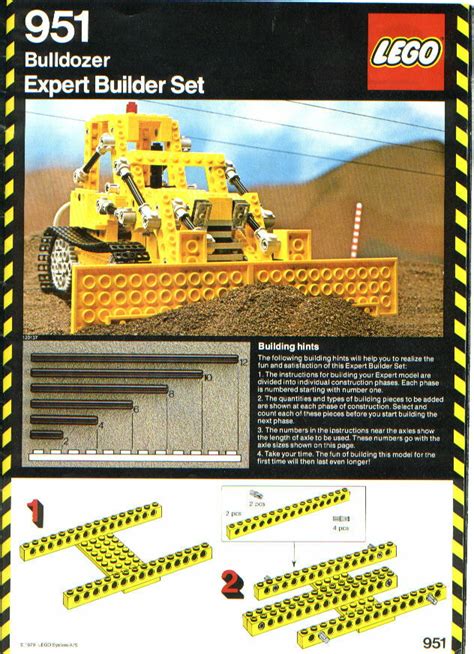 LEGO 951 Bulldozer Instructions, Technic - {None}