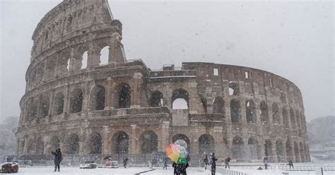 Rome Gets Rare Snowfall, And It's An Ancient Winter Wonderland | HuffPost