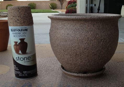 My new fav... Stone looking spray paint | Flower pots, Lawn and garden, Garden containers